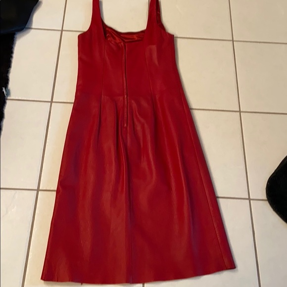 BCBGMAXAZRIA LEATHER DRESS - Picture 4 of 7